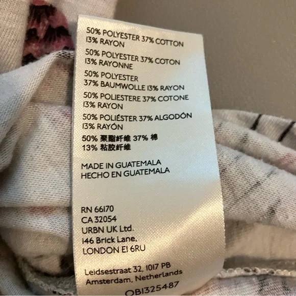 Anthropologie Kendra Dandy Flamingo Printed Tee in Gray/Grey/Pink Large - Picture 10 of 11